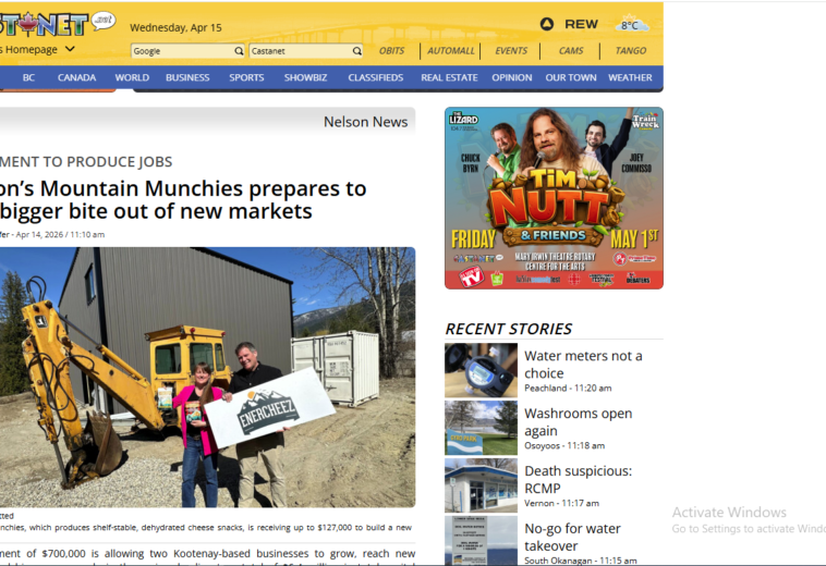 Enercheez expansion Canada crunchy cheese snack production facility